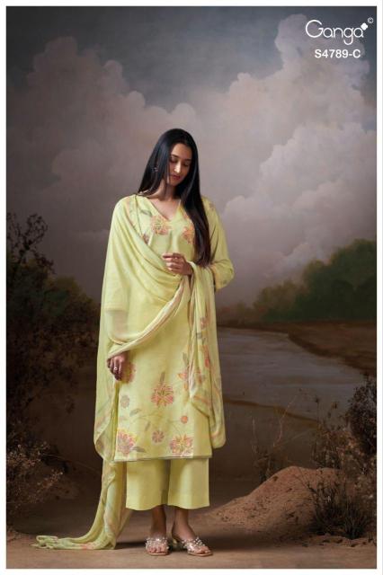 Ganga dovinia 4789 rajasthani dress material wholesale online shopping